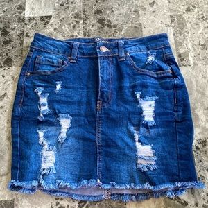 Jean mini skirt